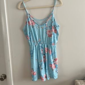 Blue flower romper